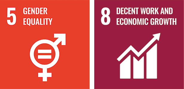SDGs5 Gender Equality SDGs8 Decent Work and Economic Growth